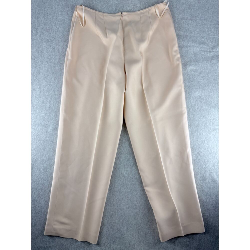Vintage Linda Allard for Ellen Tracy Champagne Colored Satin Suit Sz 12 - Picture 10 of 12